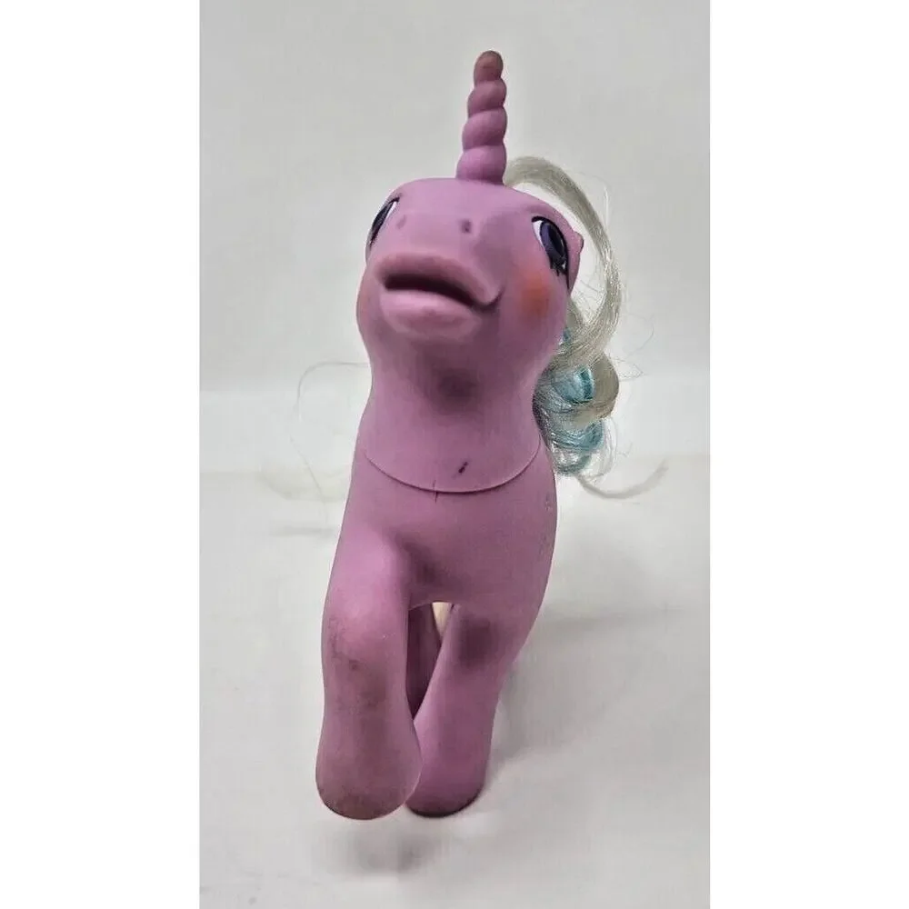 Vintage 1987 G1 My Little‎ Pony Milky Way Purple with Silver Stars U23